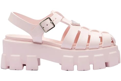 prada monolith rubber sandals dupe pink|prada monolith reviews.